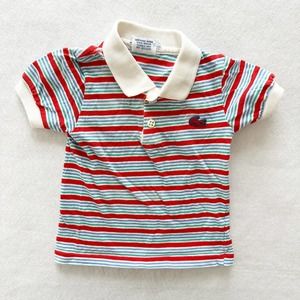 Vintage Izod Lacoste Striped Baby Boys Polo Shirt
